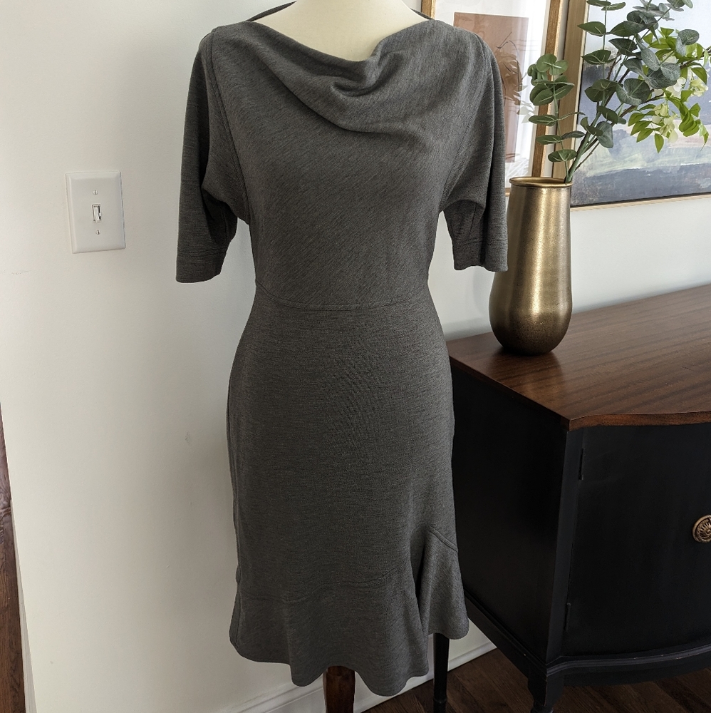 Derek Lam Gray Cowl Neck Dress